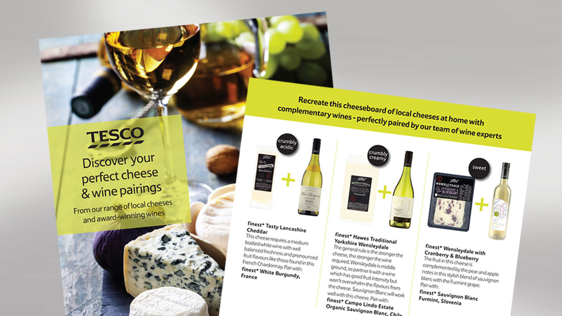 Tesco Cheese & Wine Leaflet