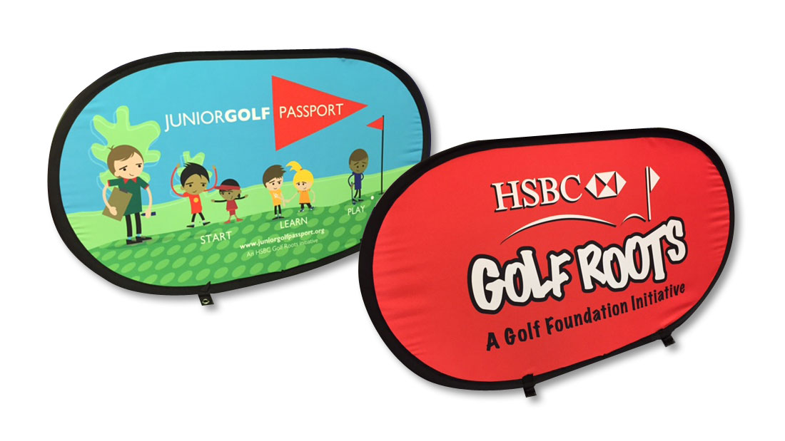 Golf Foundation Oval Pop Up Banners